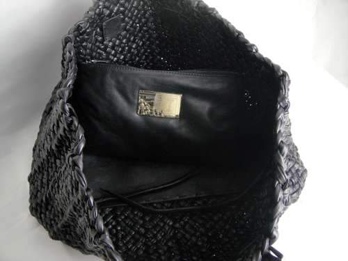 Bottega Veneta Woven Tote Bag 9789 black - Click Image to Close